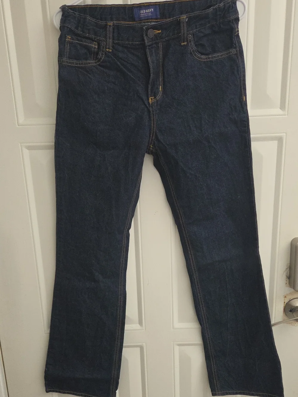 Old Navy Boys Husky Dark Blue Straight Jeans
